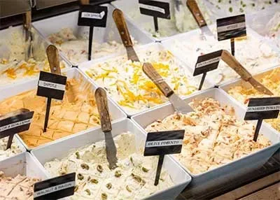 A variety of house-made cream cheese spreads