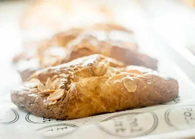 Fresh pastries in the Bagel Point case