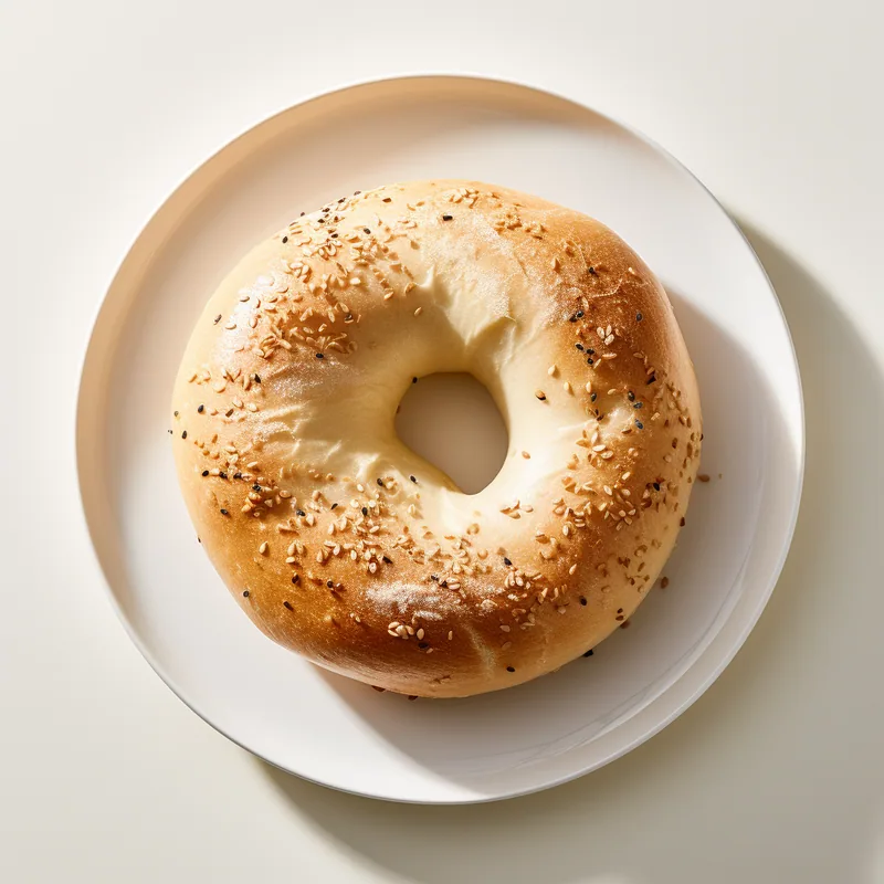 A stack of Bagel Point bagels
