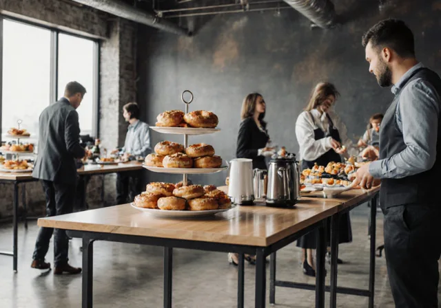 Brooklyn Greenpoint neighborhood where Bagel Point delivers breakfast catering