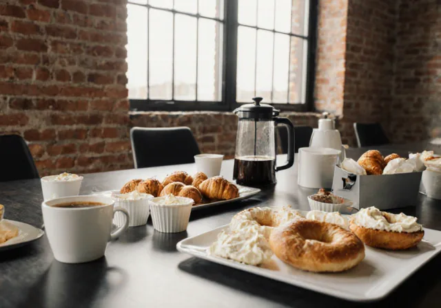 Brunch catering package with bagels and smoked fish for Brooklyn events