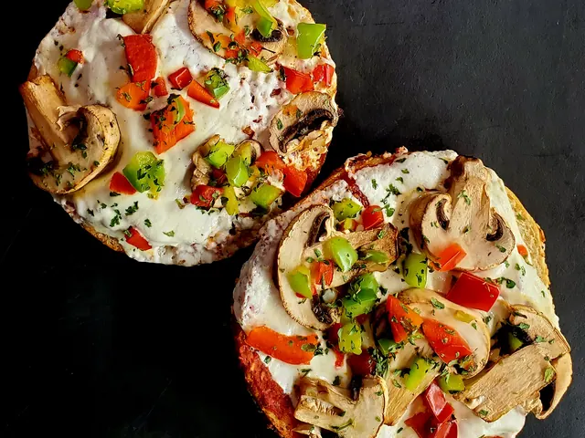 Mushroom Pizza Bagel from Bagel Point in Greenpoint, Brooklyn