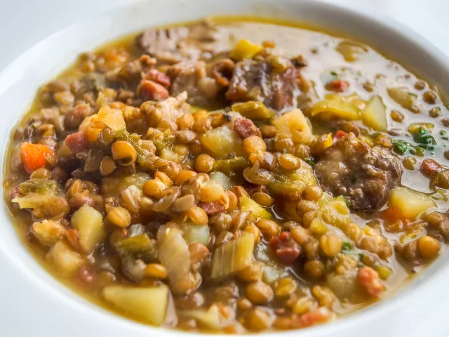 Lentil Soup from Bagel Point in Greenpoint, Brooklyn