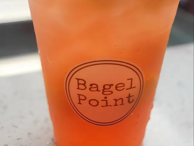 Peach Mango Refresher from Bagel Point in Greenpoint, Brooklyn