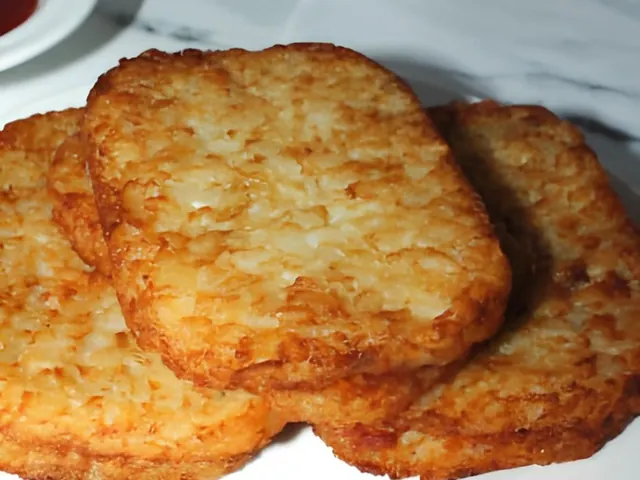Hash Browns from Bagel Point in Greenpoint, Brooklyn
