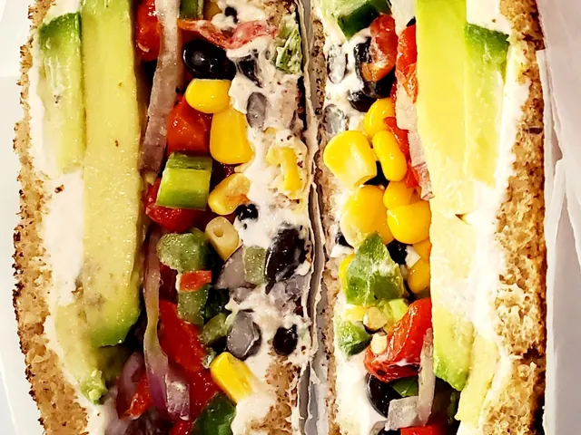 Mexivegan Sandwich from Bagel Point in Greenpoint, Brooklyn
