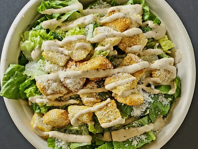 Caesar Salad from Bagel Point in Greenpoint, Brooklyn