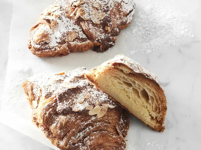 French Almond Cheese Croissant from Bagel Point in Greenpoint, Brooklyn