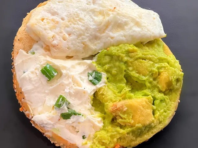 B1 Egg White, Avocado and Scallion from Bagel Point in Greenpoint, Brooklyn
