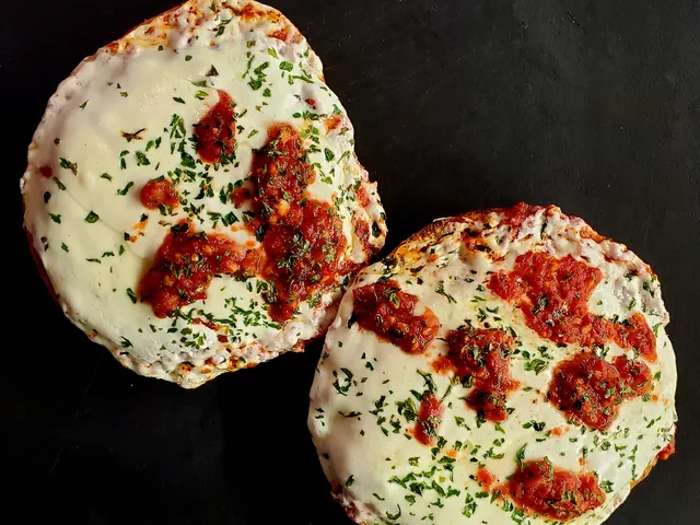 Classic Pizza Bagel from Bagel Point in Greenpoint, Brooklyn