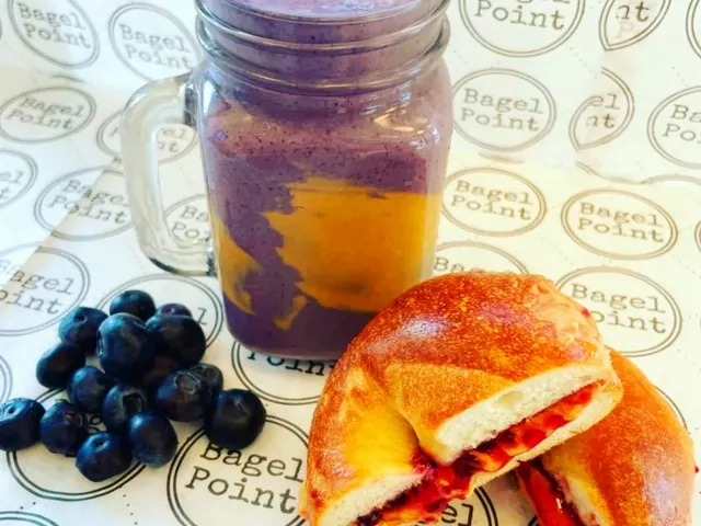 PB&J Smoothie from Bagel Point in Greenpoint, Brooklyn