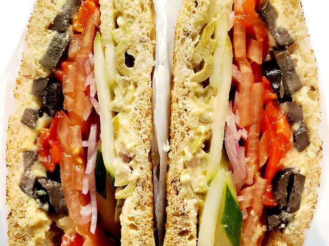 Greek Sandwich from Bagel Point in Greenpoint, Brooklyn