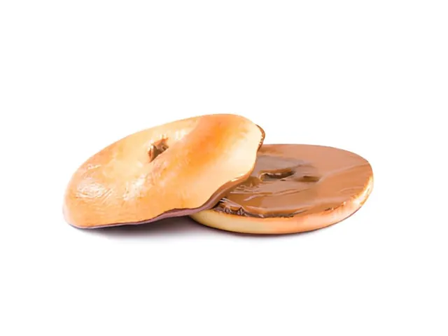 Bagel with Nutella from Bagel Point in Greenpoint, Brooklyn