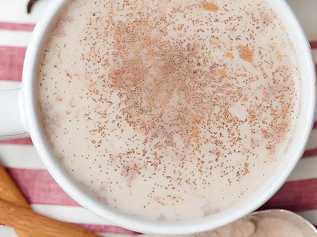 Vanilla Chai Latte from Bagel Point in Greenpoint, Brooklyn