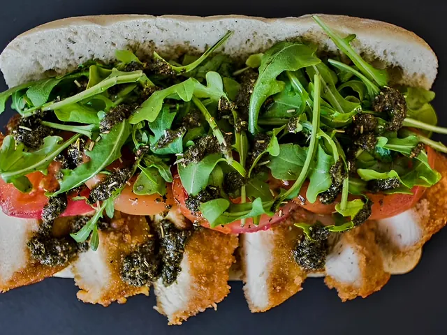 Crispy Chicken Sandwich from Bagel Point in Greenpoint, Brooklyn