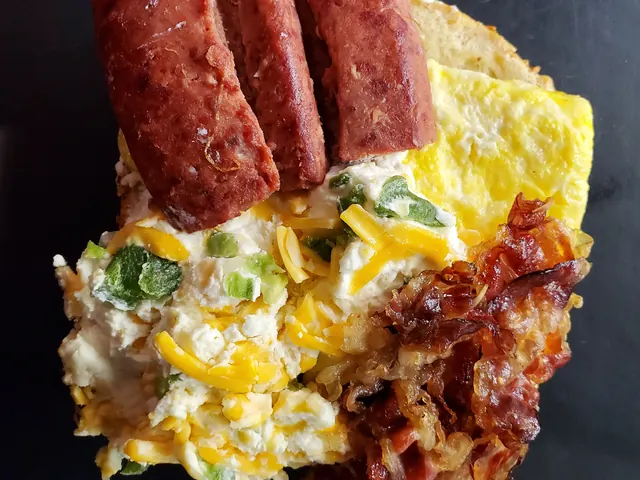 B7 Sausage, Bacon and Egg from Bagel Point in Greenpoint, Brooklyn