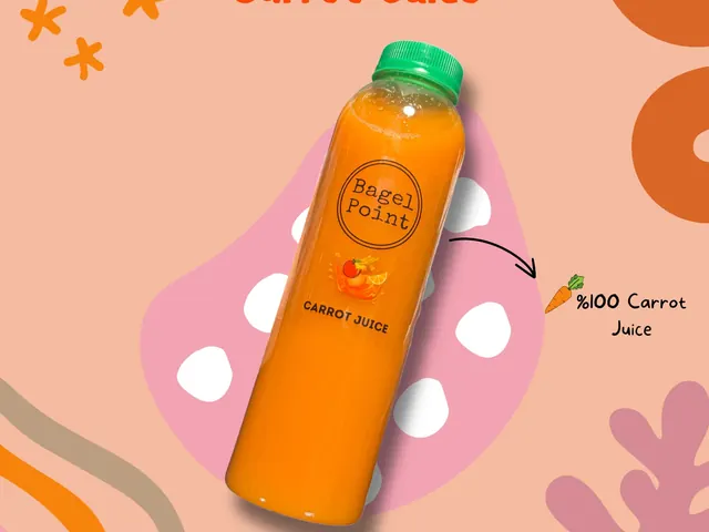 Carrot Juice from Bagel Point in Greenpoint, Brooklyn