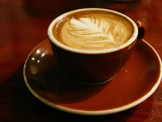 Macchiato from Bagel Point in Greenpoint, Brooklyn