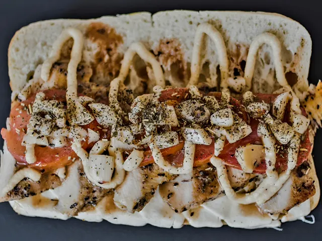Mediterranean Sandwich from Bagel Point in Greenpoint, Brooklyn