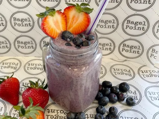 The Norman Protein Smoothie from Bagel Point in Greenpoint, Brooklyn