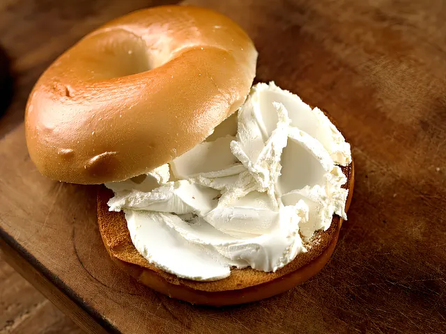 Bagel with Tofu Cream Cheese from Bagel Point in Greenpoint, Brooklyn