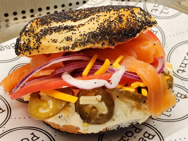 Hot Lox Special from Bagel Point in Greenpoint, Brooklyn