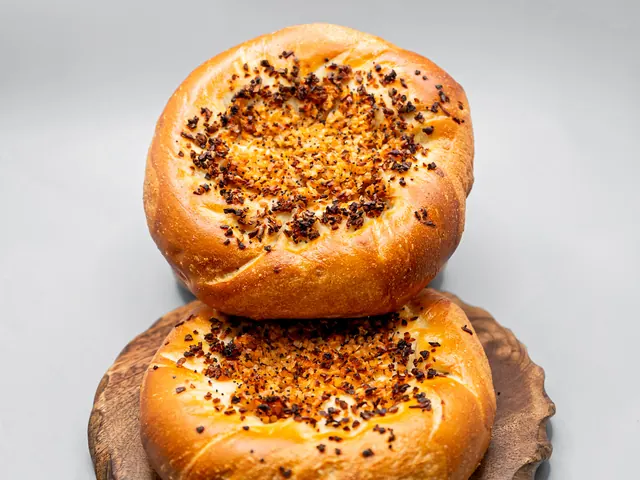 Bialy from Bagel Point in Greenpoint, Brooklyn