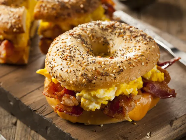 Bacon, Egg and Cheese from Bagel Point in Greenpoint, Brooklyn