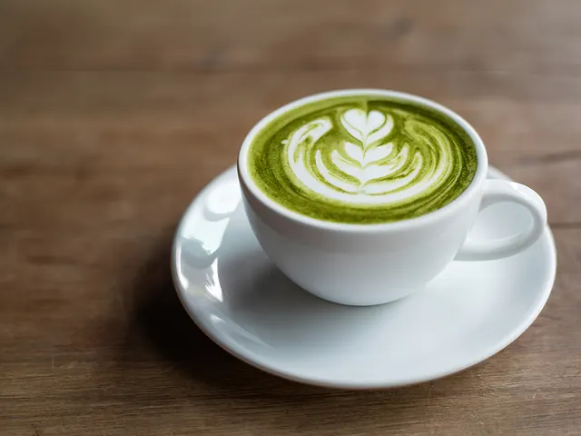 Matcha Latte from Bagel Point in Greenpoint, Brooklyn