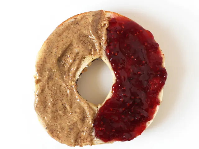 Bagel with Peanut Butter and Jelly from Bagel Point in Greenpoint, Brooklyn