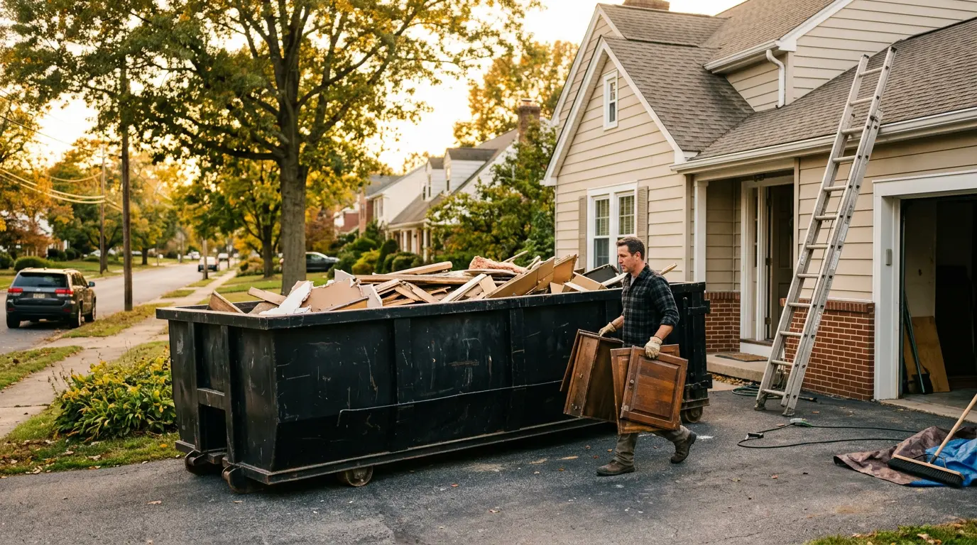 20 yard roll off dumpster rental during a kitchen remodel in Indiana PA