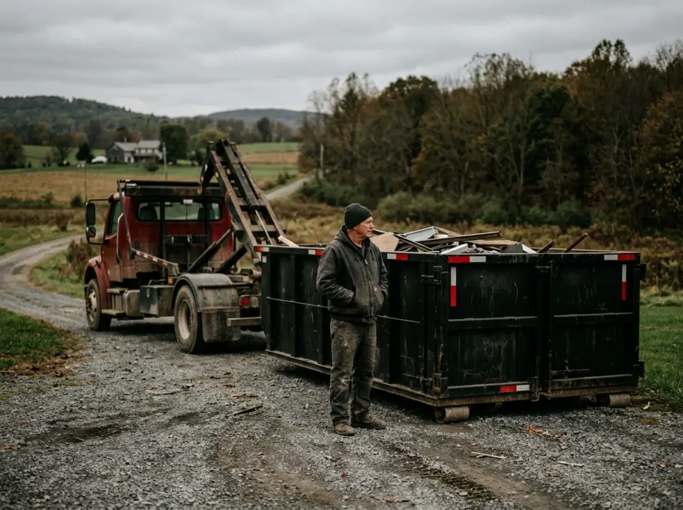 Local dumpster rental owner with roll off truck in Indiana, PA