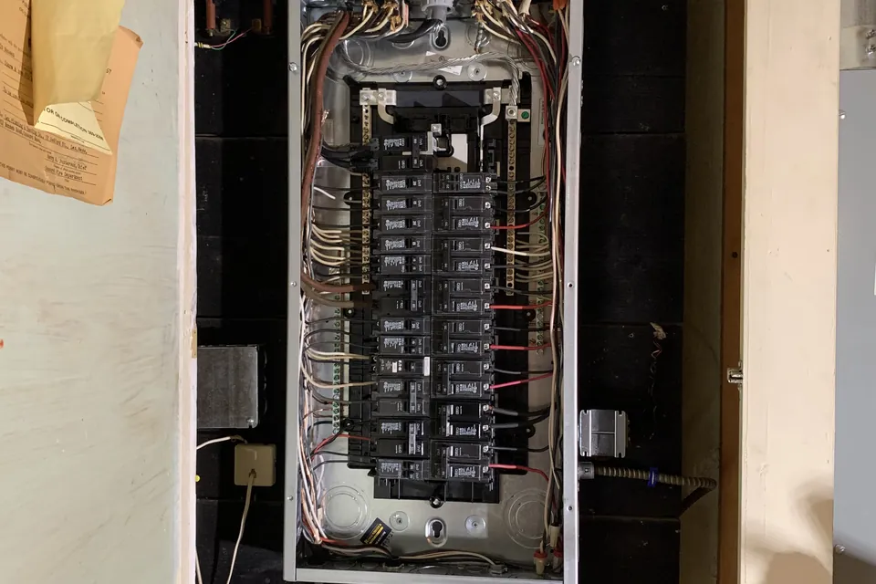 New labeled electrical panel installed by Gourley Electric in Worcester MA