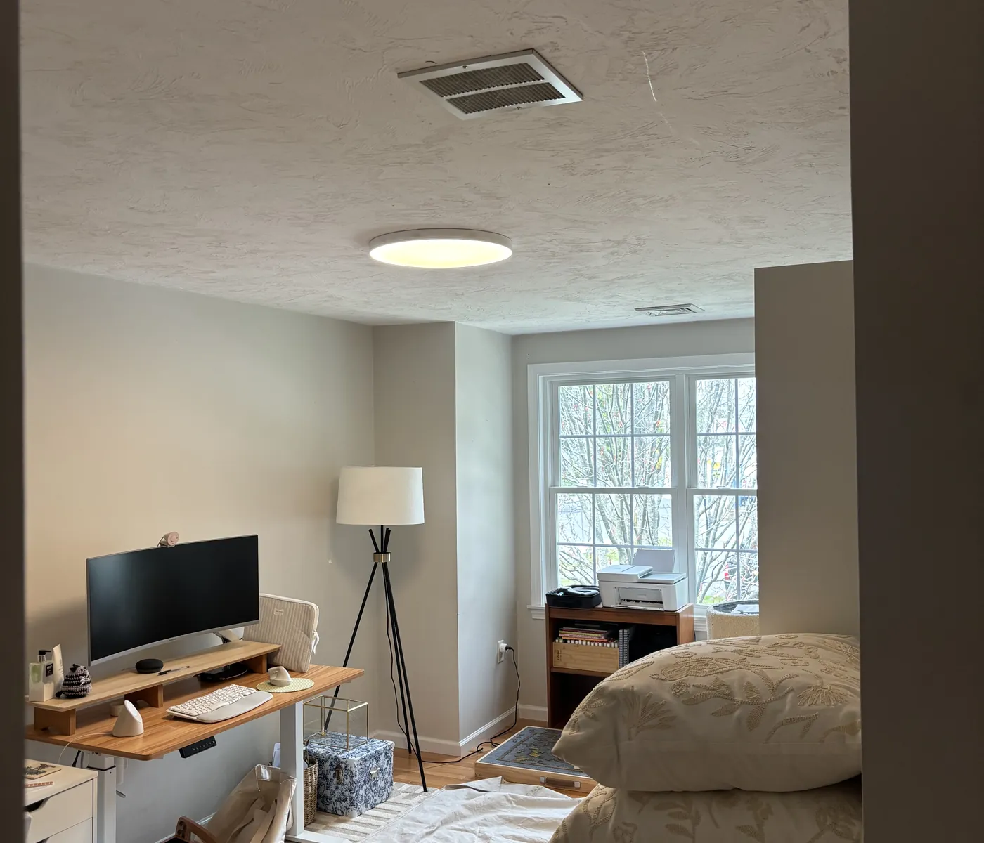 Ceiling light fixture installation by Gourley Electric electricians in Worcester