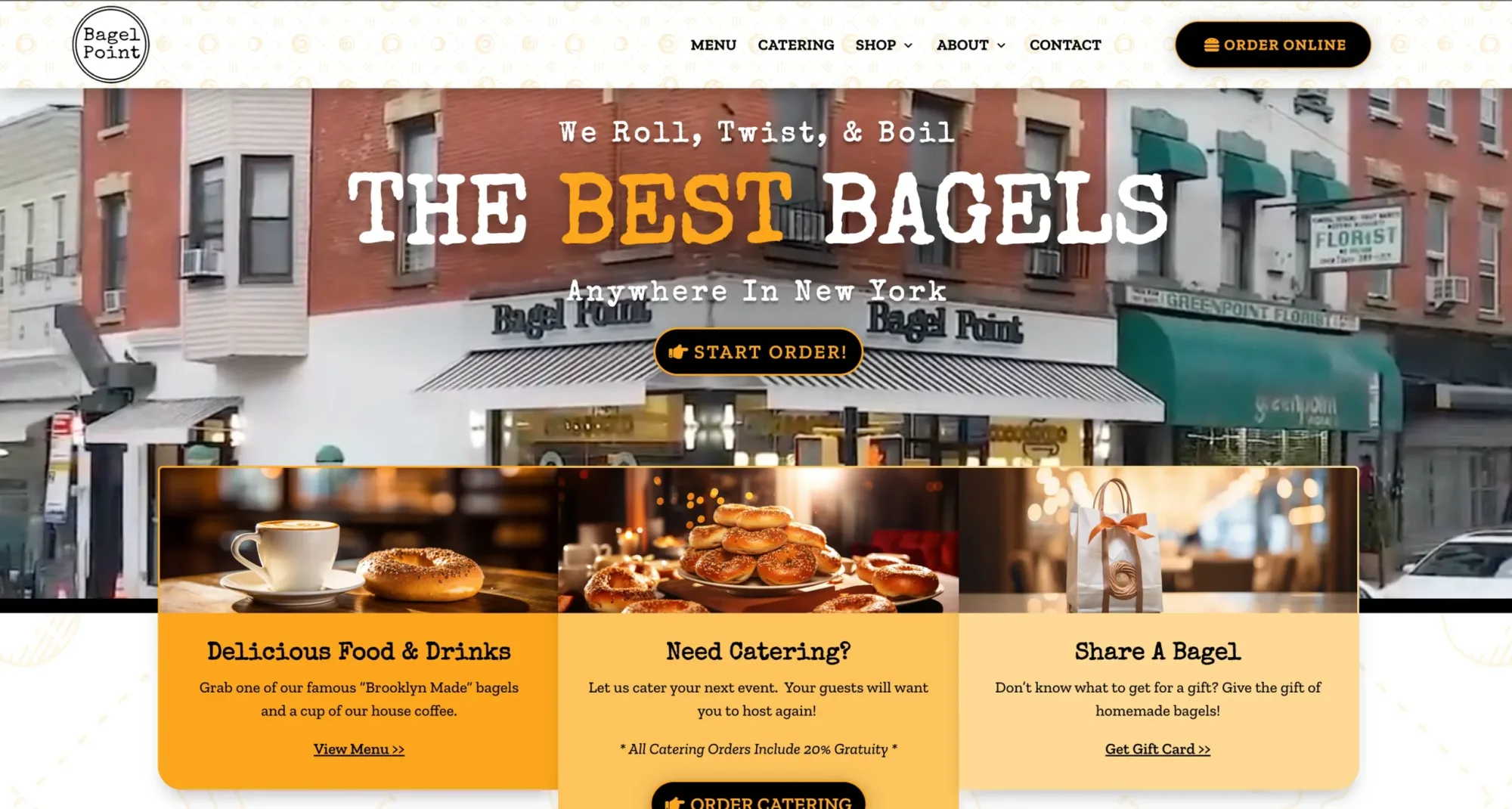 Bagel Shop website