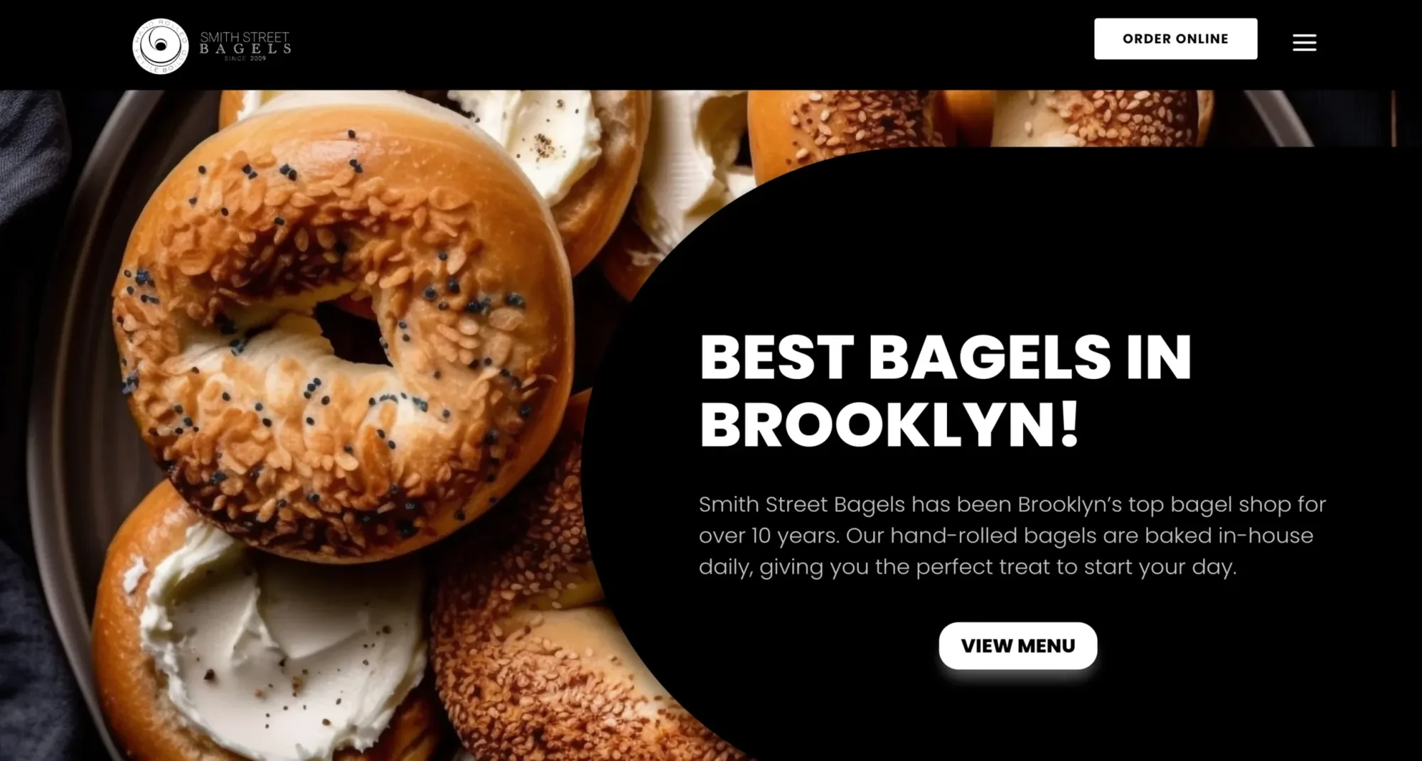 Bagel Shop website