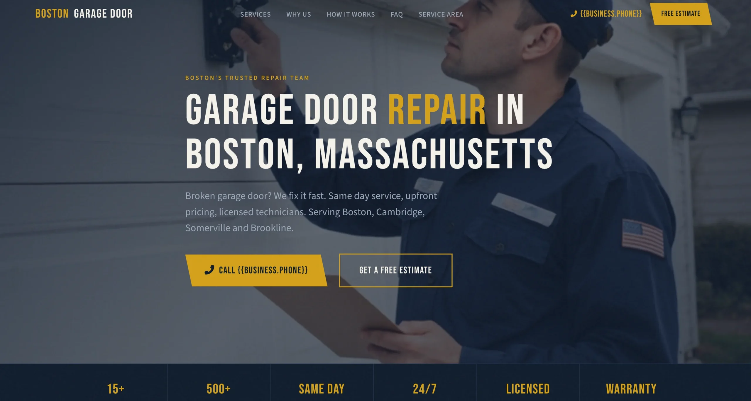 Garage Door Repair website