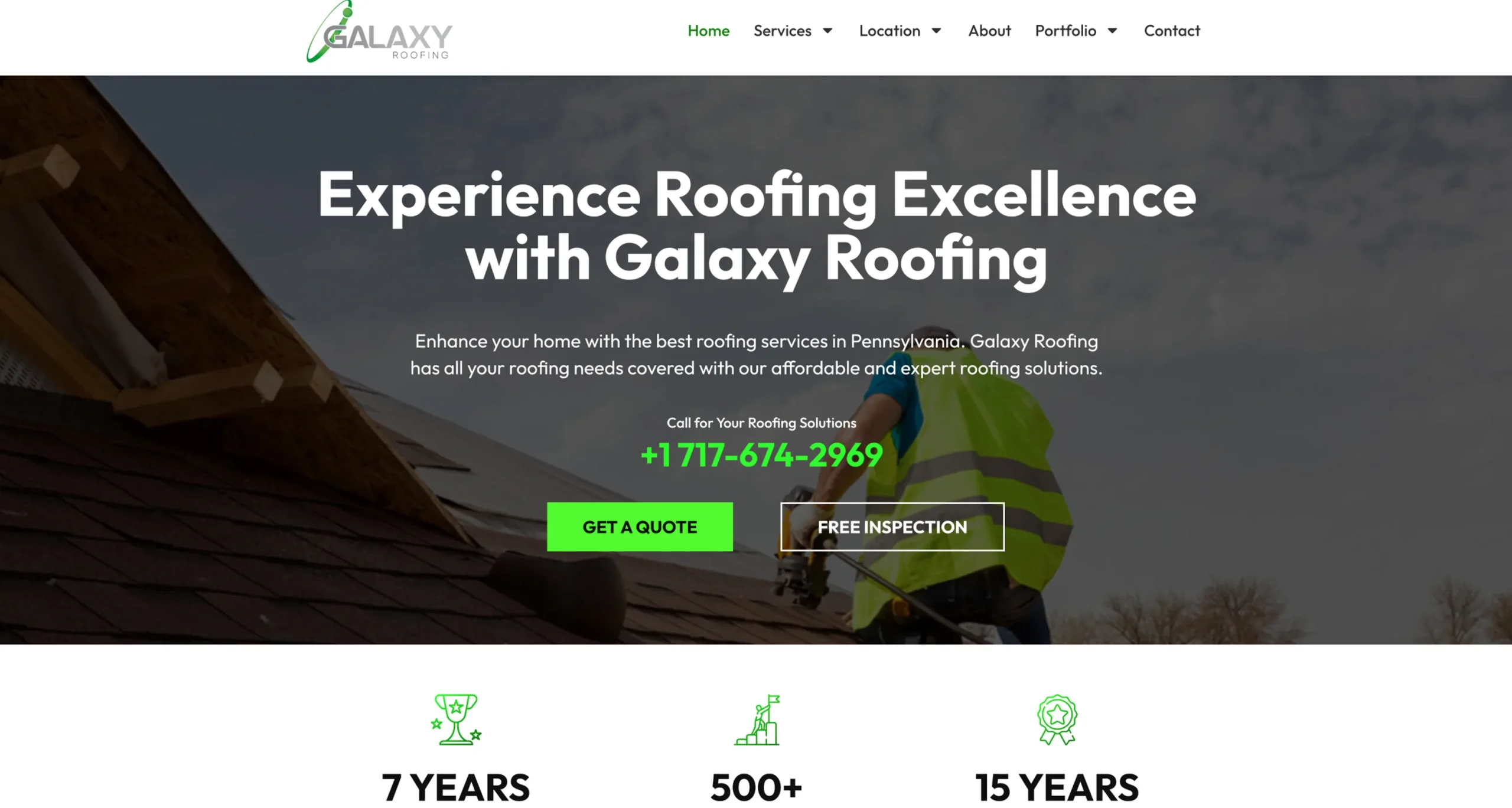 Roofing Contractor website