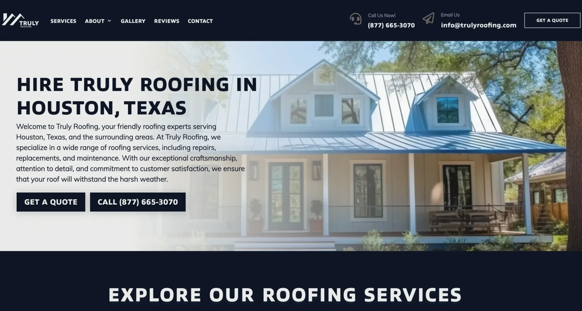 Roofing Contractor website