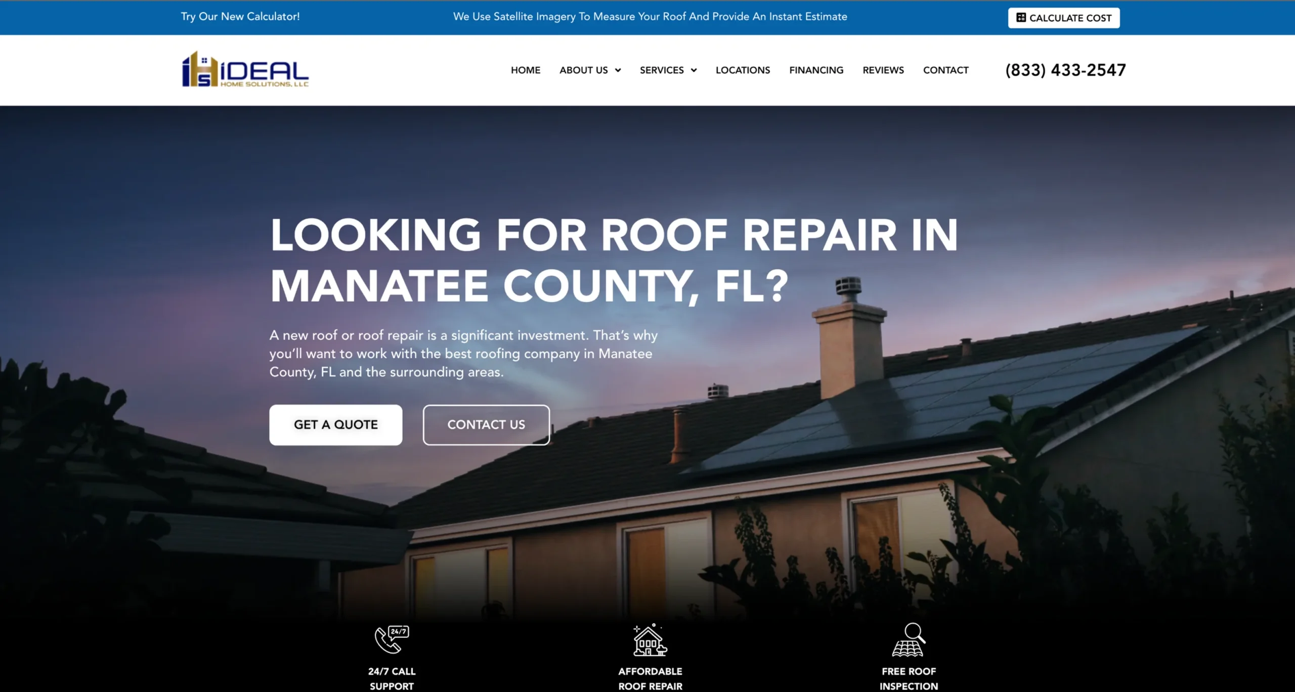 Roofing Contractor website