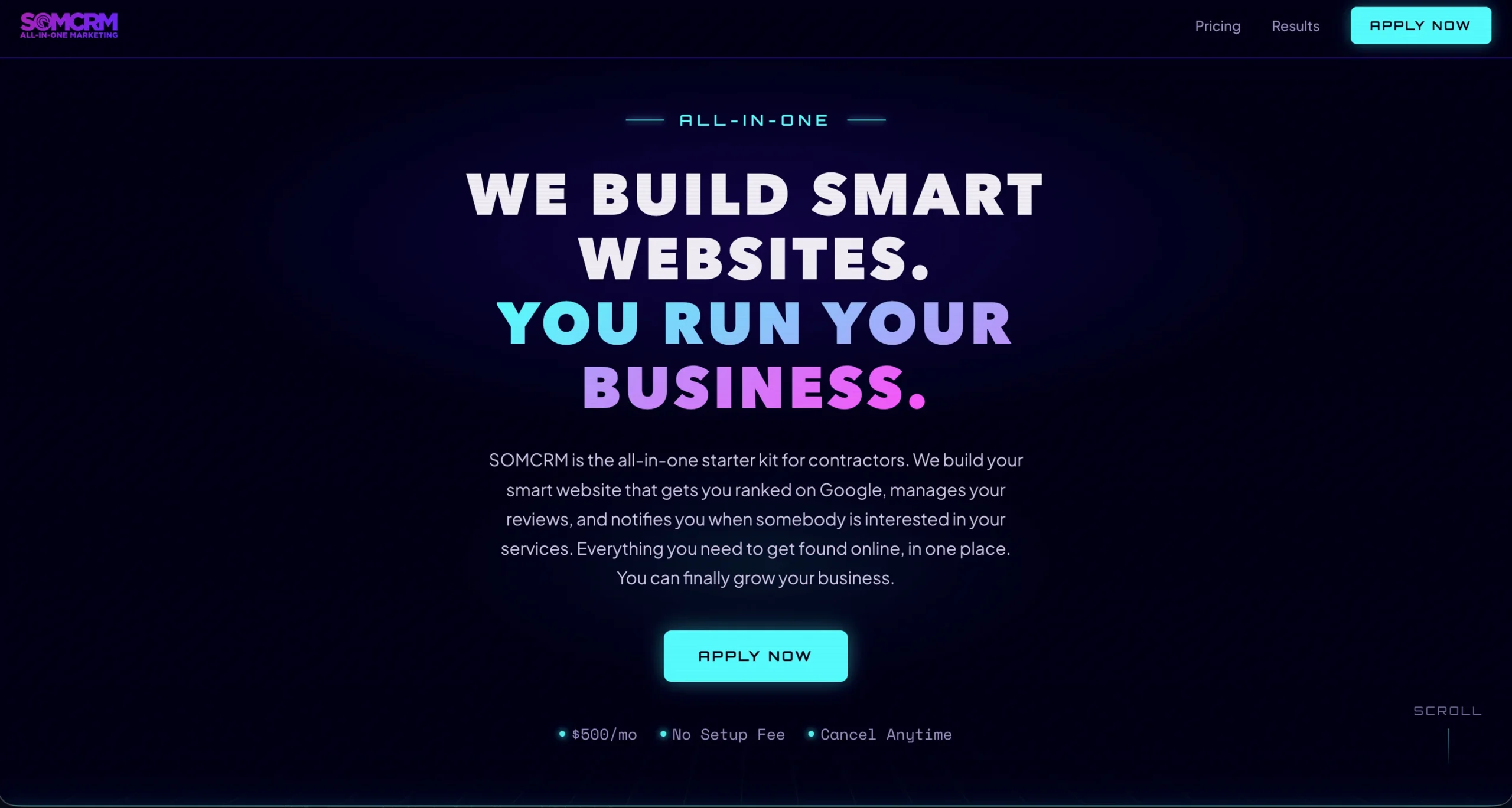 SaaS website