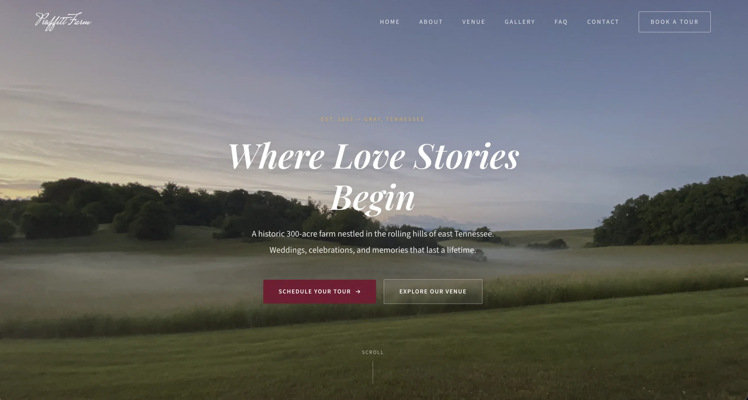 Wedding Venue website